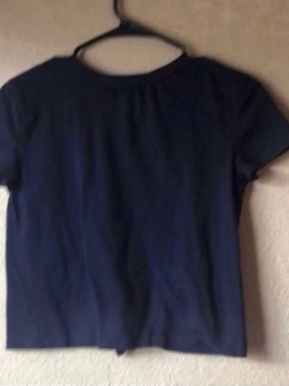 Gap Shirt Kids Dark Blue Short Sleeve Tie Front Graphic Great Day T-Shirt Large